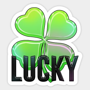 inscription lucky Sticker